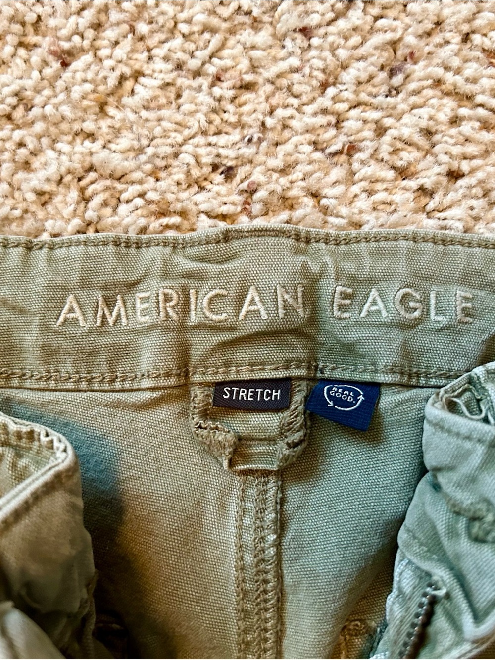 American Eagle Outfitters Slim Stretch Jeans in Olive Green